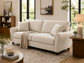 Penny 3 Seater Fabric Sofa – Modern Wooden Frame Living Room Couch