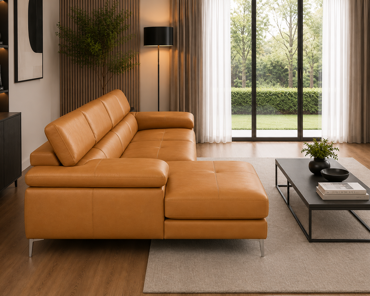 Renzo Leatherette Sofa For Living Room