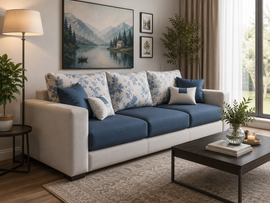 Wayland Modern Living Room Fabric Sofa – Luxury Comfortable Designer Sofa Set