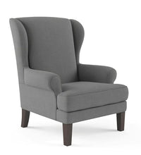 Chicago 1 Seater Upholstered Wing Chair for Living Room|Bedroom|Office - Grey