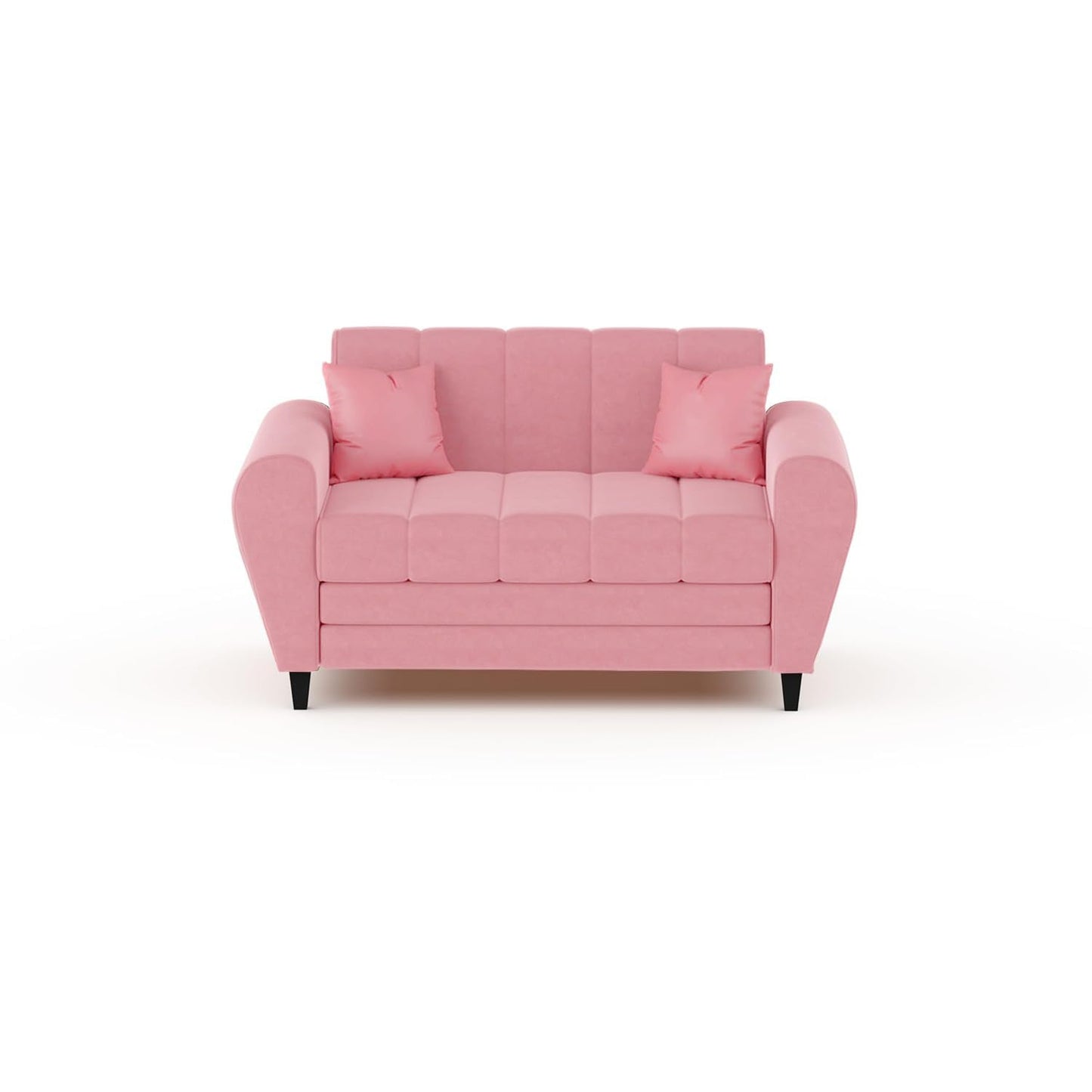 Bali 3 Seater Fabric Sofa with 2 Cushions | Wooden Fabric Sofa