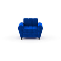 Bali 3 Seater Fabric Sofa with 2 Cushions | Wooden Fabric Sofa