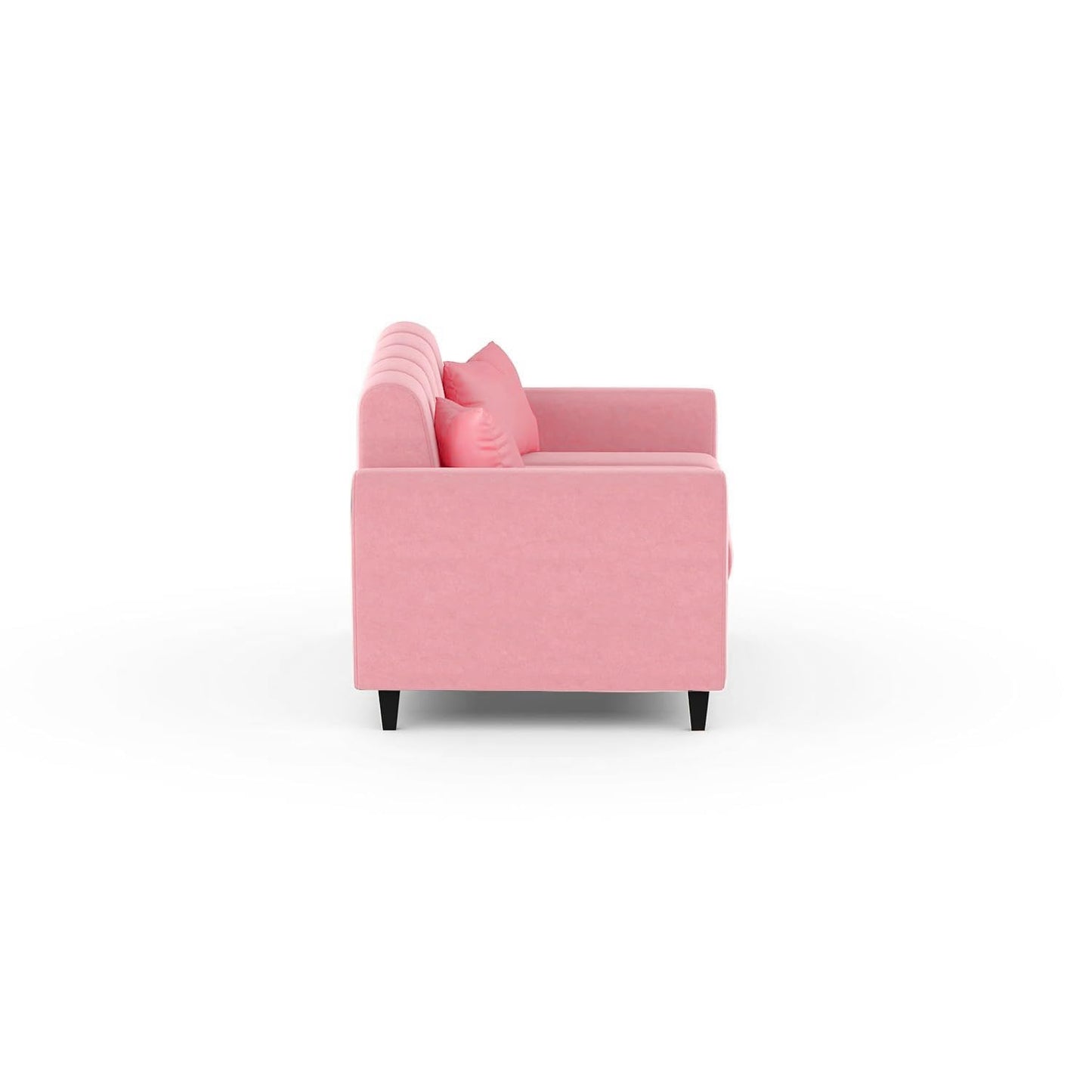 Bali 3 Seater Fabric Sofa with 2 Cushions | Wooden Fabric Sofa
