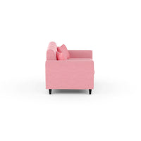 Bali 3 Seater Fabric Sofa with 2 Cushions | Wooden Fabric Sofa