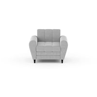Bali 3 Seater Fabric Sofa with 2 Cushions | Wooden Fabric Sofa