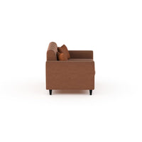 Bali 3 Seater Fabric Sofa with 2 Cushions | Wooden Fabric Sofa