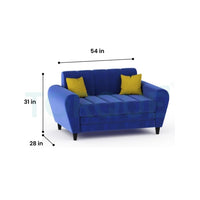 Bali 3 Seater Fabric Sofa with 2 Cushions | Wooden Fabric Sofa