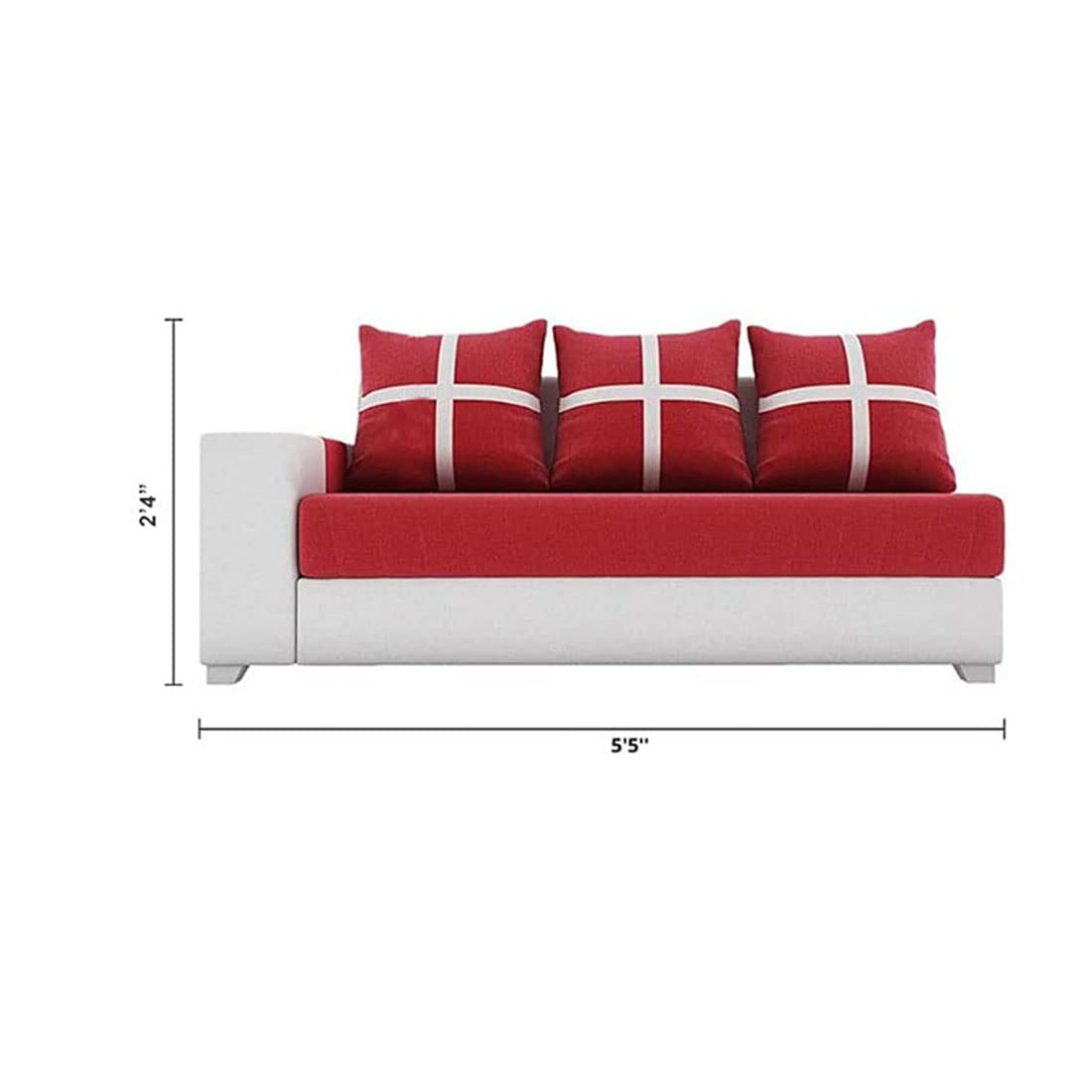 Dalton L Shape Fabric Sofa for Living Room