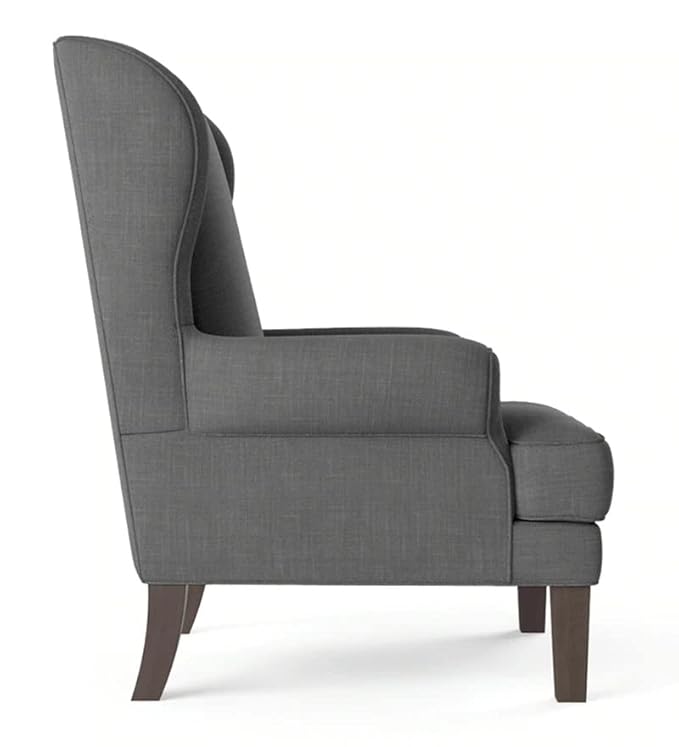 Chicago 1 Seater Upholstered Wing Chair for Living Room|Bedroom|Office - Grey