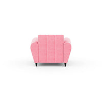 Bali 3 Seater Fabric Sofa with 2 Cushions | Wooden Fabric Sofa