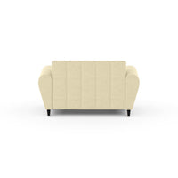 Bali 3 Seater Fabric Sofa with 2 Cushions | Wooden Fabric Sofa