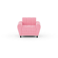 Bali 3 Seater Fabric Sofa with 2 Cushions | Wooden Fabric Sofa