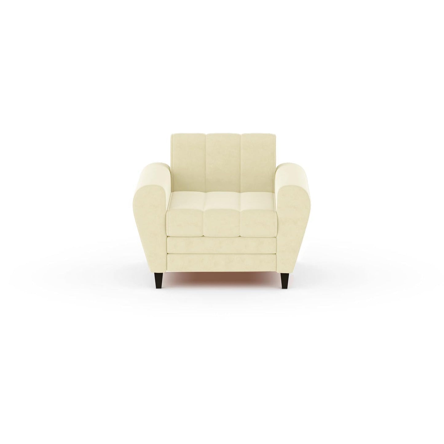 Bali 3 Seater Fabric Sofa with 2 Cushions | Wooden Fabric Sofa