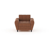 Bali 3 Seater Fabric Sofa with 2 Cushions | Wooden Fabric Sofa