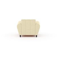 Bali 3 Seater Fabric Sofa with 2 Cushions | Wooden Fabric Sofa