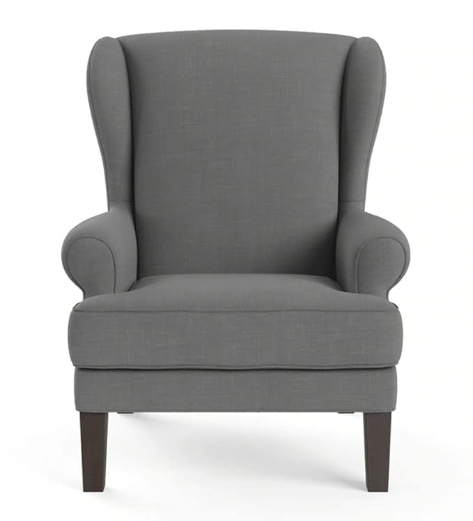 Chicago 1 Seater Upholstered Wing Chair for Living Room|Bedroom|Office - Grey