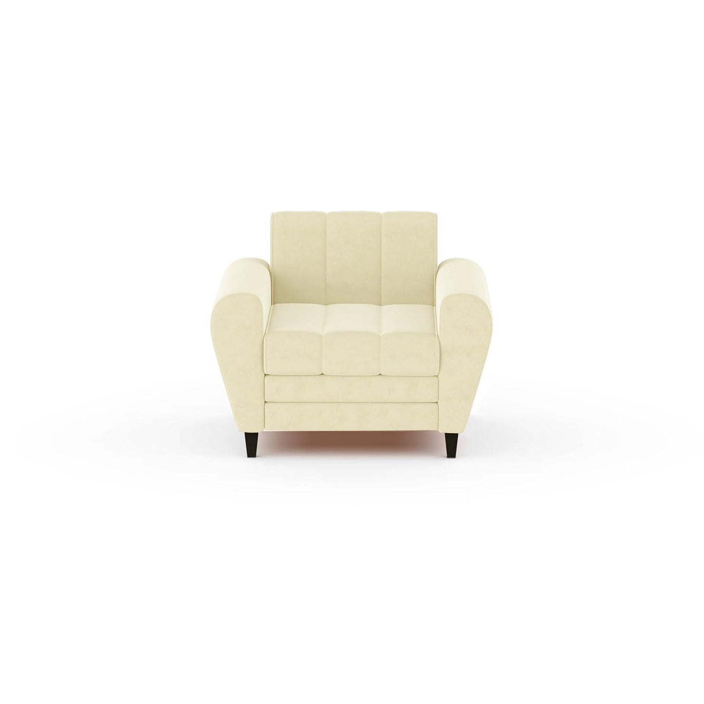Bali 3 Seater Fabric Sofa with 2 Cushions | Wooden Fabric Sofa