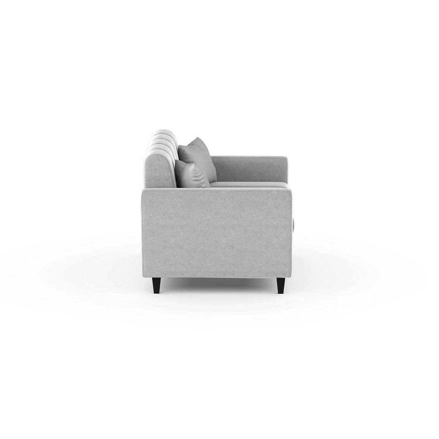 Bali 3 Seater Fabric Sofa with 2 Cushions | Wooden Fabric Sofa