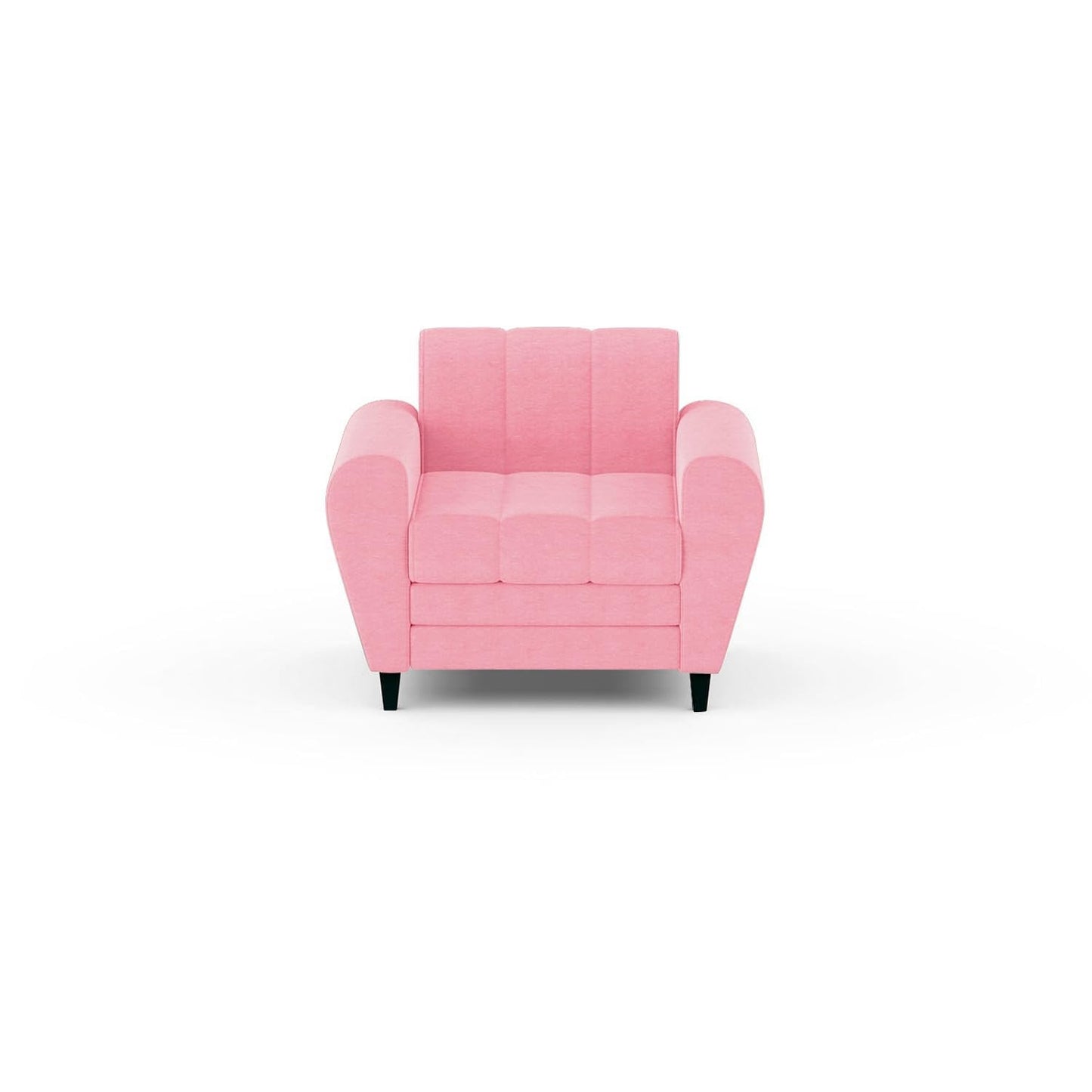 Bali 3 Seater Fabric Sofa with 2 Cushions | Wooden Fabric Sofa