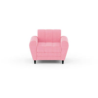 Bali 3 Seater Fabric Sofa with 2 Cushions | Wooden Fabric Sofa