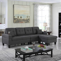 Madelyn 6 Seater Interchangeable L Shape Fabric Sofa For Living Room | Bedroom | Office