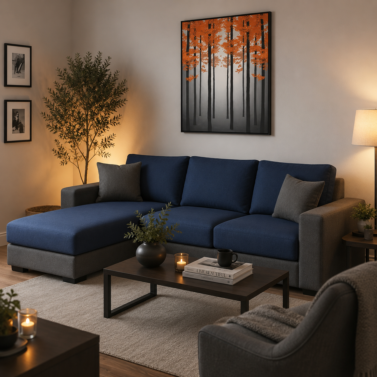 Wayland Modern Living Room Fabric Sofa – Luxury Comfortable Designer Sofa Set