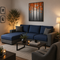 Wayland Modern Living Room Fabric Sofa – Luxury Comfortable Designer Sofa Set