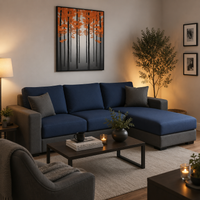 Wayland Modern Living Room Fabric Sofa – Luxury Comfortable Designer Sofa Set