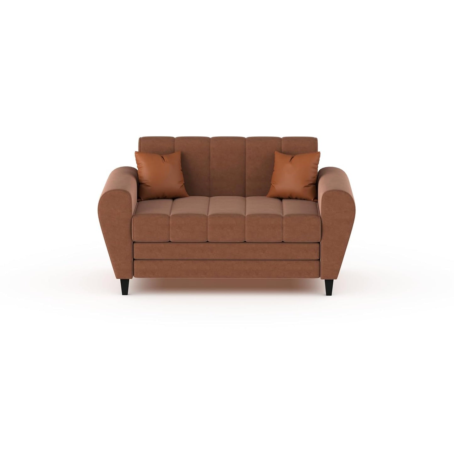 Bali 3 Seater Fabric Sofa with 2 Cushions | Wooden Fabric Sofa