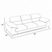 Renzo Leatherette Sofa For Living Room