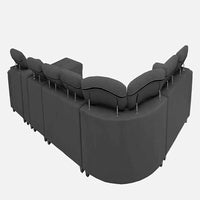 Arnold 8 Seater Sofa with Lounger and Cup Holder Beige | Corner Sofa Couch with Moveable Headrest | U Shape Sectional Sofa Set Living Room Office Home