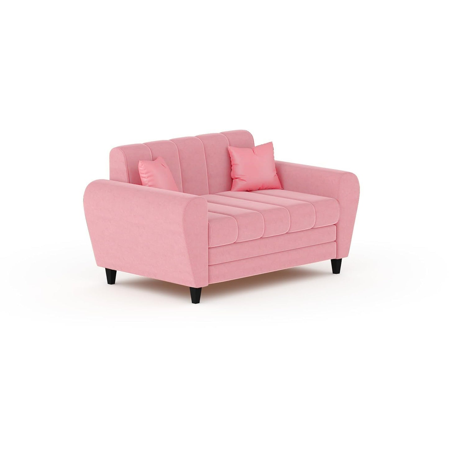 Bali 3 Seater Fabric Sofa with 2 Cushions | Wooden Fabric Sofa