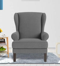 Chicago 1 Seater Upholstered Wing Chair for Living Room|Bedroom|Office - Grey