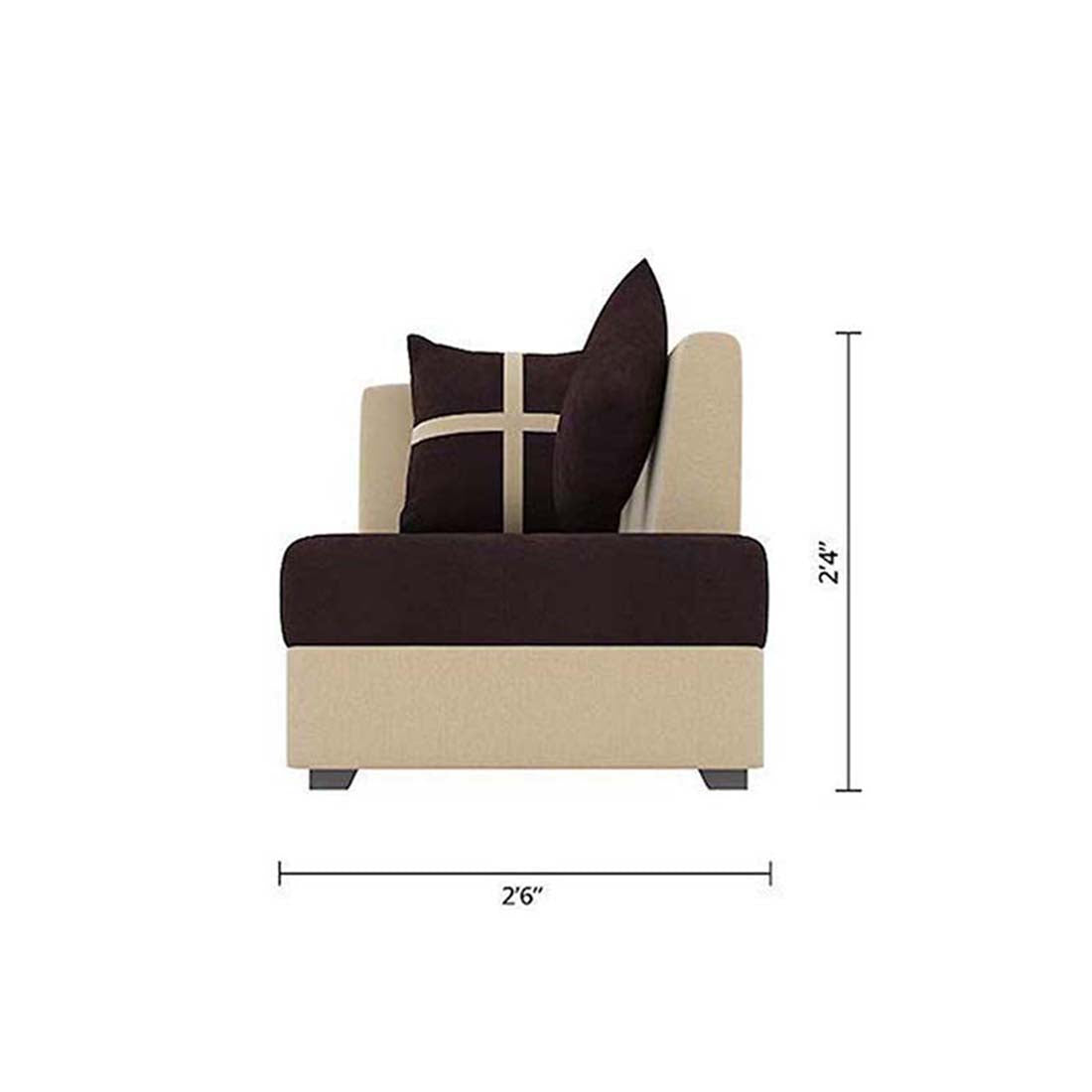 Jamestown L Shape Fabric Sofa Set For Living Room