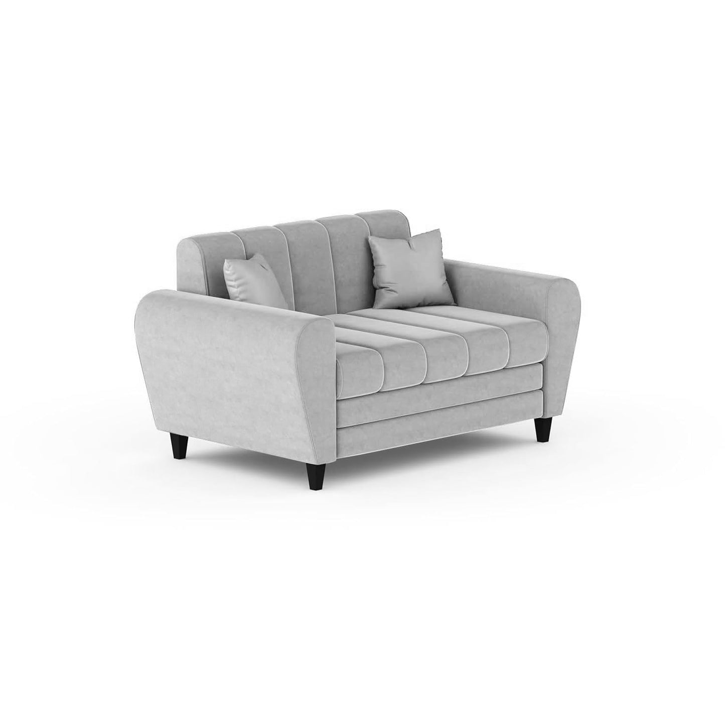 Bali 3 Seater Fabric Sofa with 2 Cushions | Wooden Fabric Sofa