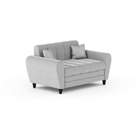 Bali 3 Seater Fabric Sofa with 2 Cushions | Wooden Fabric Sofa