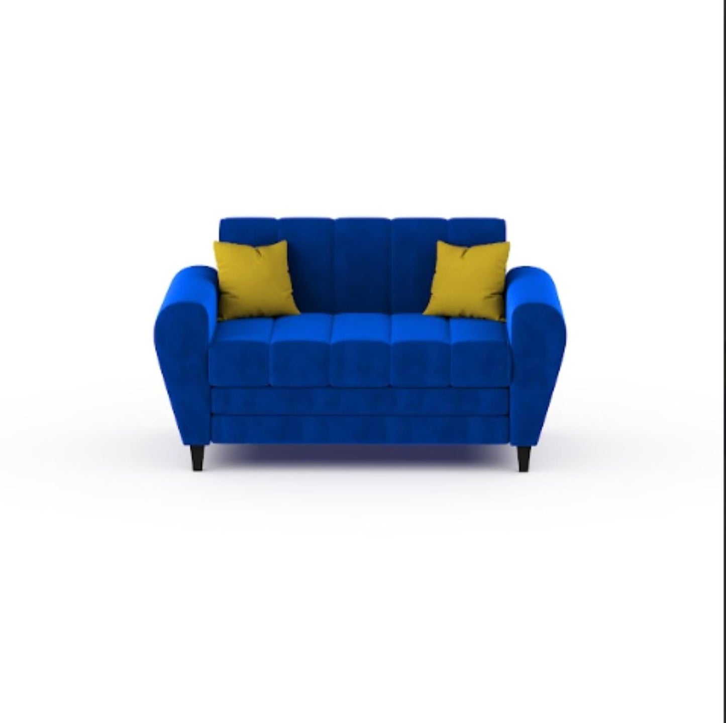 Bali 3 Seater Fabric Sofa with 2 Cushions | Wooden Fabric Sofa