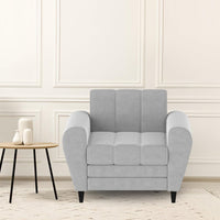 Bali 3 Seater Fabric Sofa with 2 Cushions | Wooden Fabric Sofa
