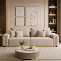 Gloria 2 Seater Premium Fabric Sofa For Living Room | Modern Luxury Designer Sofa