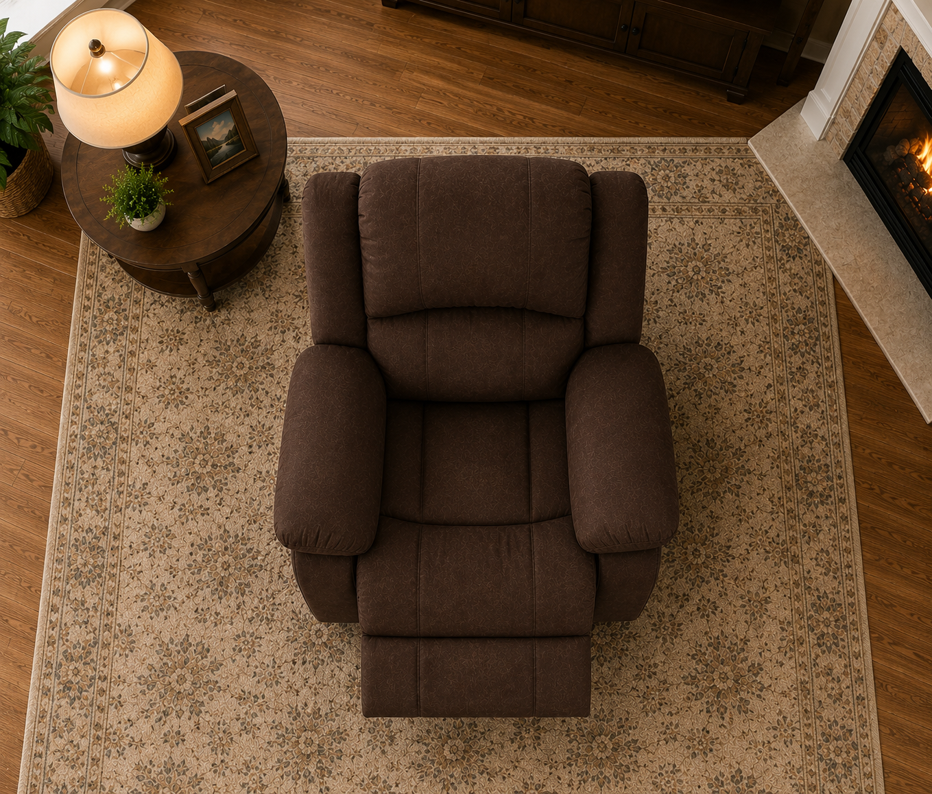 Henry 1 Seater Fabric Manual Recliner | Premium Fabric Recliner Chair for Living Room