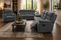 Pawel Manual Suede Leatherette Recliner