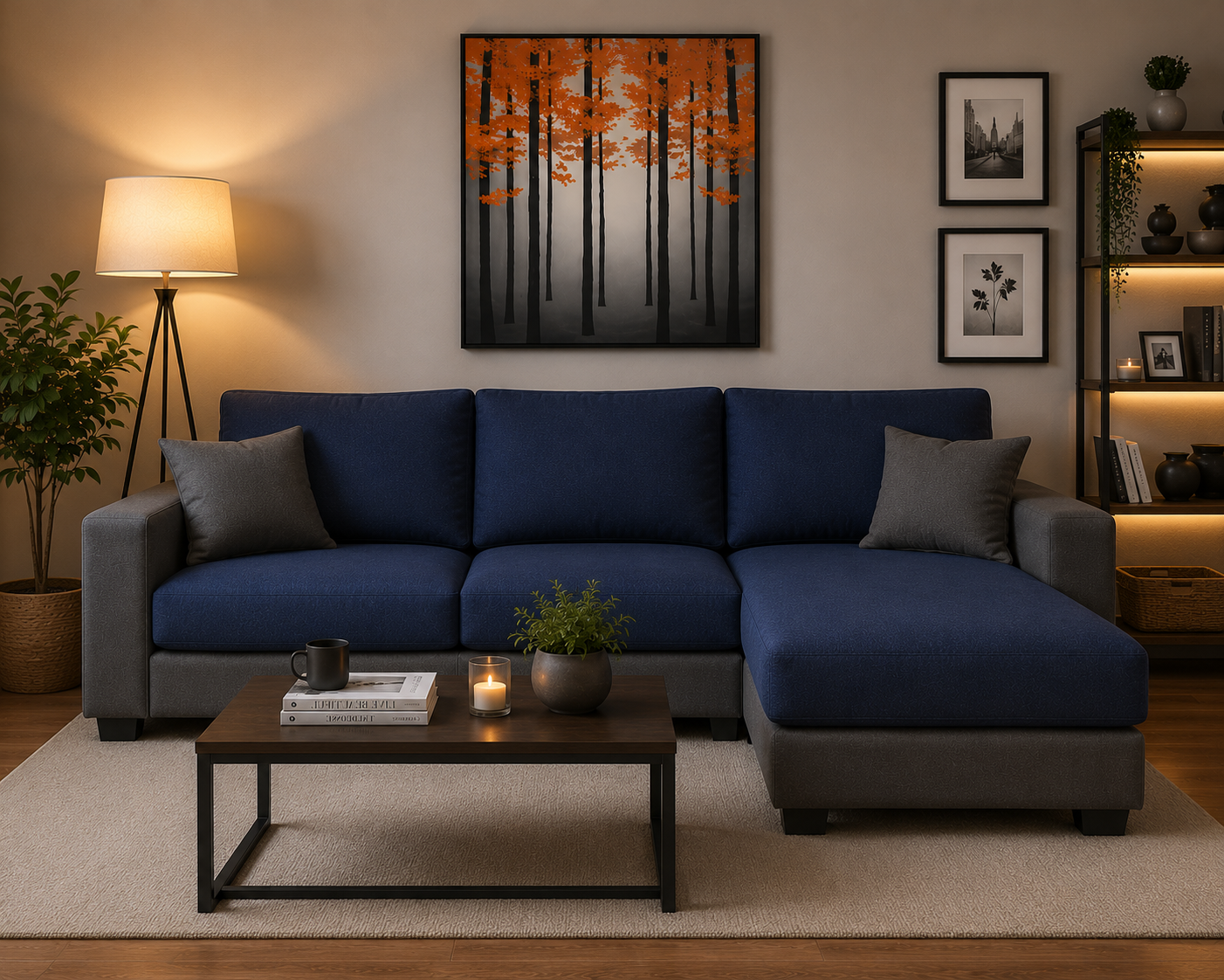 Wayland Modern Living Room Fabric Sofa – Luxury Comfortable Designer Sofa Set