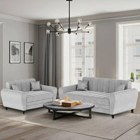 Bali 3 Seater Fabric Sofa with 2 Cushions | Wooden Fabric Sofa