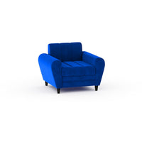 Bali 3 Seater Fabric Sofa with 2 Cushions | Wooden Fabric Sofa