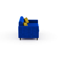 Bali 3 Seater Fabric Sofa with 2 Cushions | Wooden Fabric Sofa