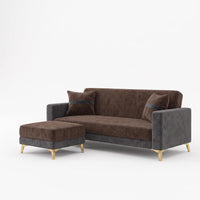 Patro 4 Seater L Shape Fabric Sofa | Modern Living Room Sofa