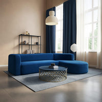 Berlin 4 Seater Corner Sofa for Living Room – Modern Premium Fabric L Shape Sofa Set