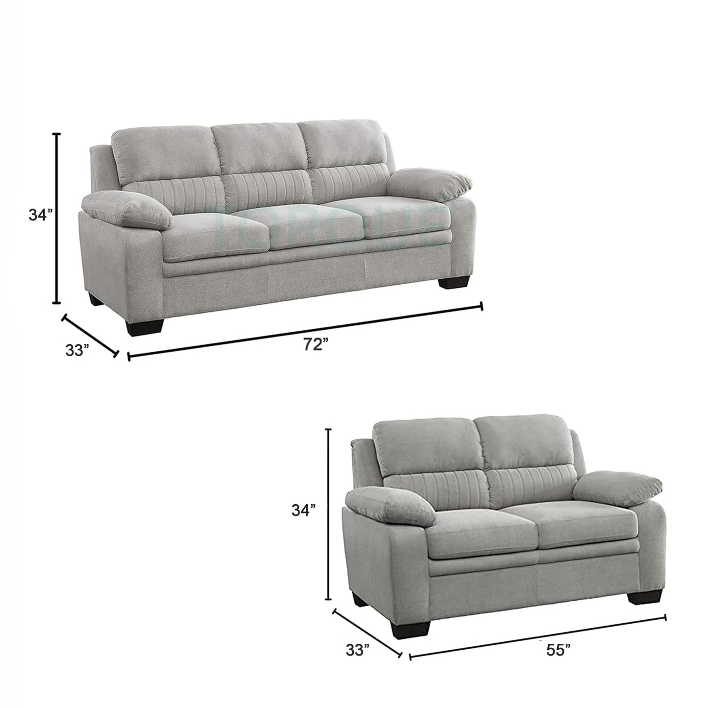 Jett Premium Fabric Sofa Set with Solid Wood Frame – Modern Luxury Living Room Sofa