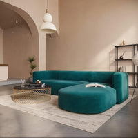 Berlin 4 Seater Corner Sofa for Living Room – Modern Premium Fabric L Shape Sofa Set