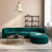 Berlin 4 Seater Corner Sofa for Living Room – Modern Premium Fabric L Shape Sofa Set